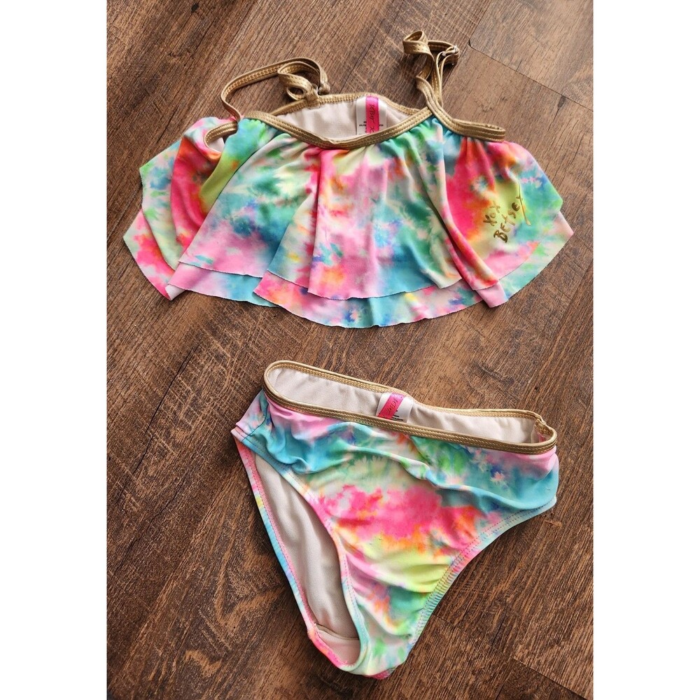 Girls 7/8 Betsey Johnson tie dye tankini